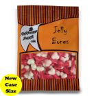 Wholesale Sweets - Spooky Halloween sweets in our Halloween themed bags, fruit flavour jellies shaped like bones