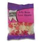 A full case of wholesale sweets, Jelly Bean Love Hearts prepacked sweets bags