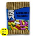 A full case of wholesale bagged sweets, Liquorice Comfits prepacked sweets bags