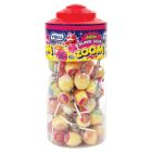 A wholesale jar of Vidal super sour lollies with a bubblegum centre